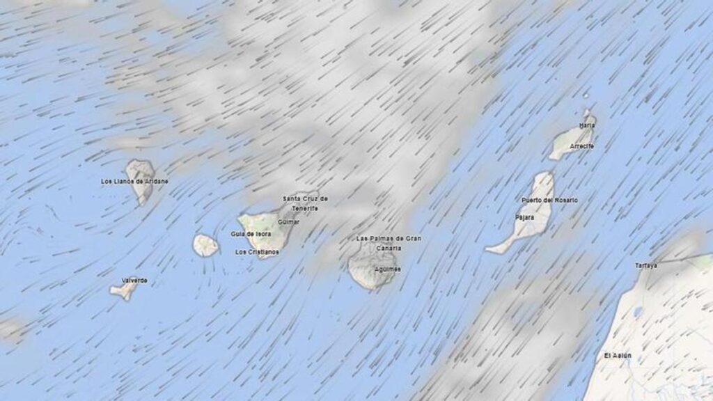 canary islands weather forecast wind cloud 8 march 2026
