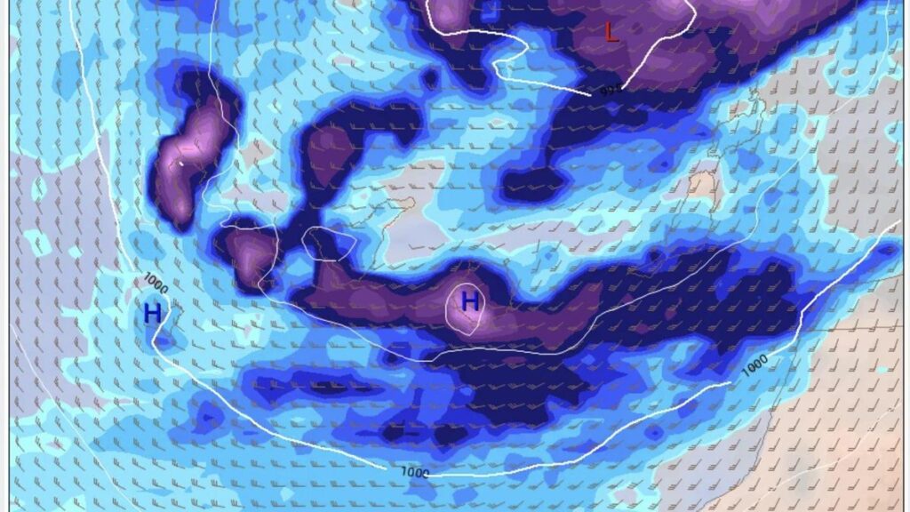 storm rain wind snow canary islands forecast march 2026