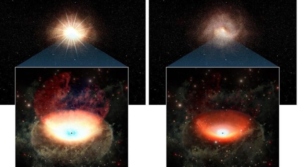 supermassive black hole dims rapidly la palma telescope