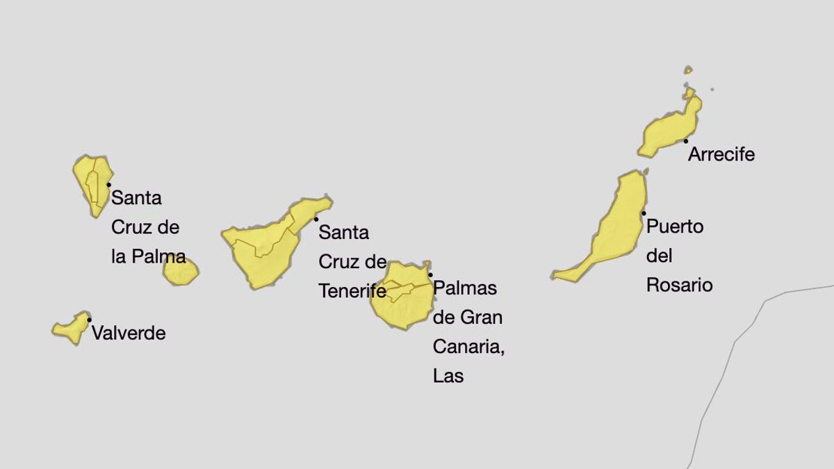 calima winds canary islands yellow warning april 2026