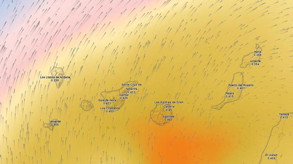canary islands weather forecast heat calima sunday