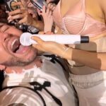 gran canaria fan sings with rosalia madrid concert