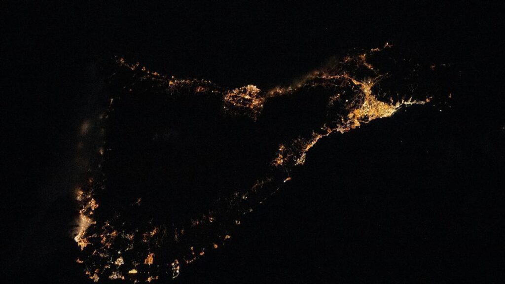 nasa astronaut photo canary islands light pollution