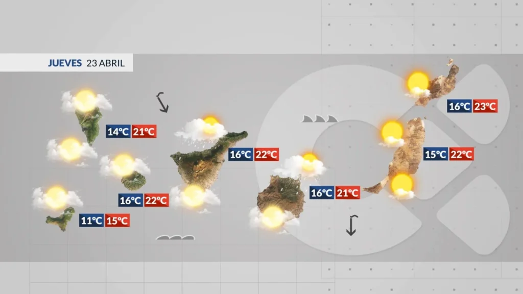 weather forecast canary islands 23 april 2026