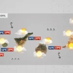 wednesday clouds cooler air rough seas canaries