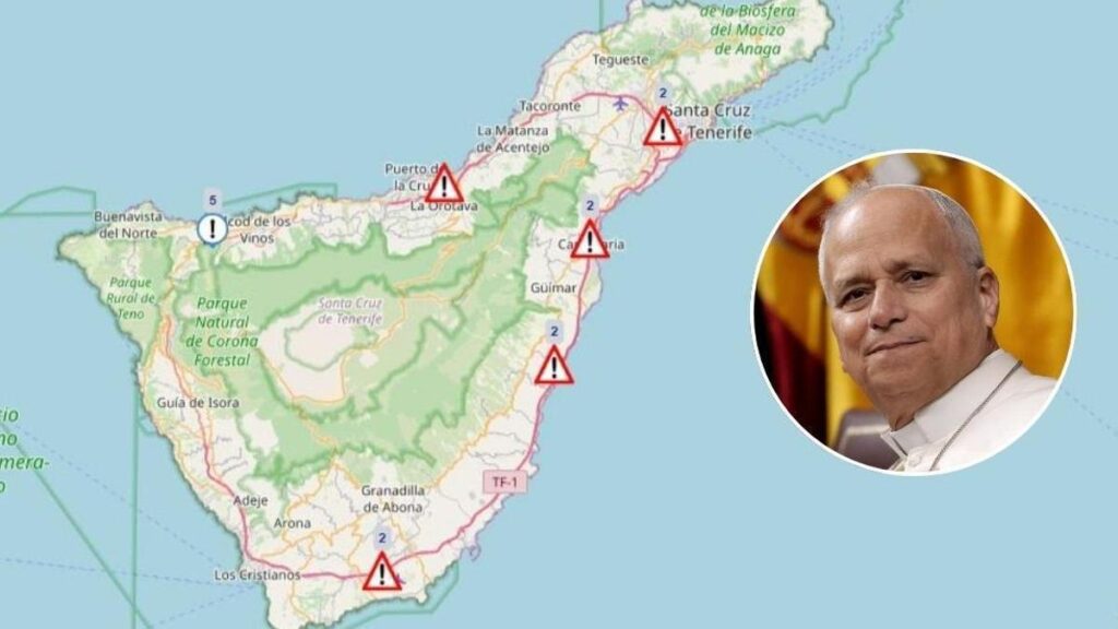 pope leo xiv tenerife road closures traffic 12 june