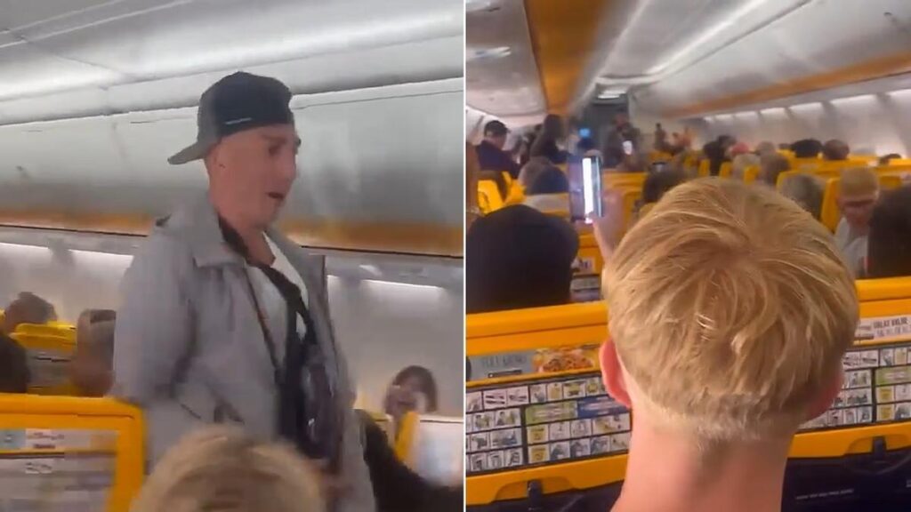 ryanair flight diverted faro tenerife disruptive passengers