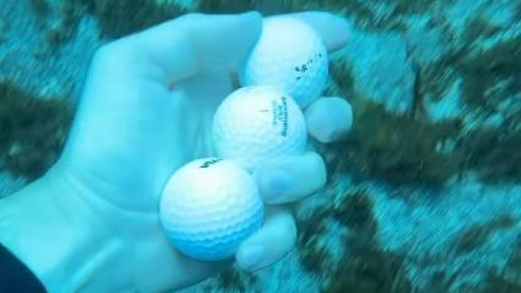 golf balls pollution tenerife coast