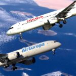 near miss canary islands iberia air europa
