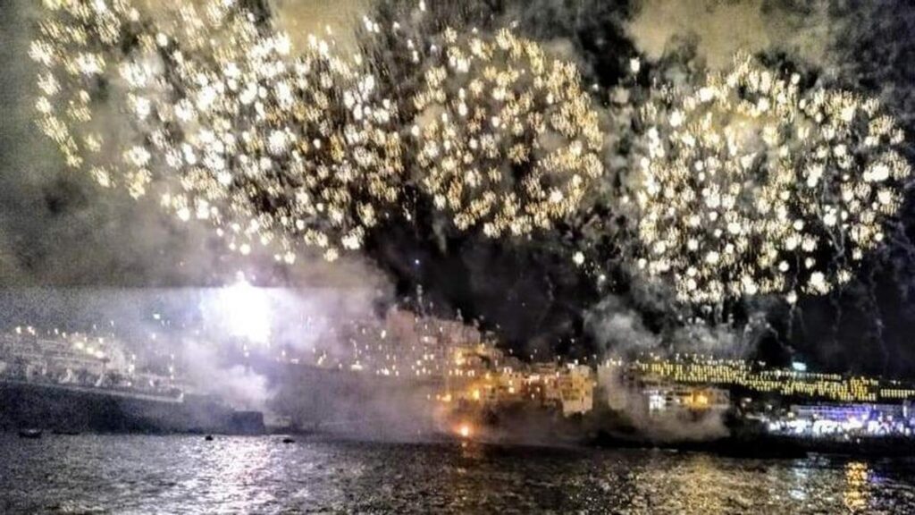 puerto de santiago fireworks display july 2026