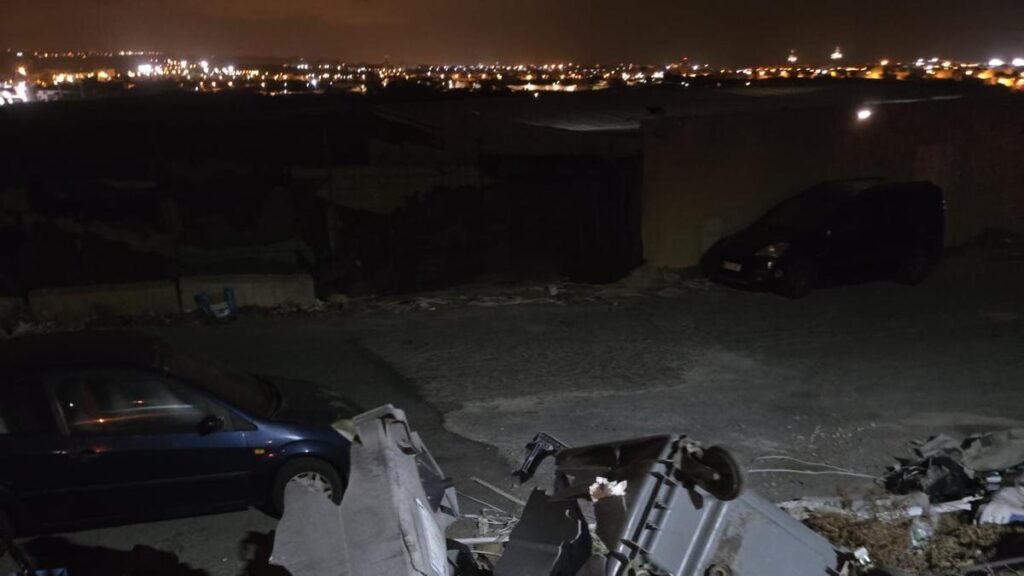 tede waste bins destroyed slope
