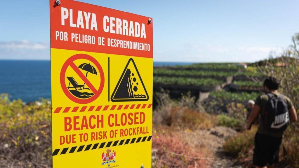 tenerife beach closures landslide risks