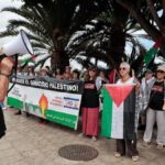 protest israel water polo tenerife