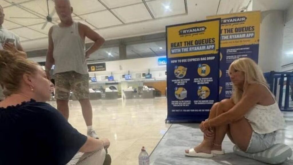 british family stranded lanzarote airport flight cancelled