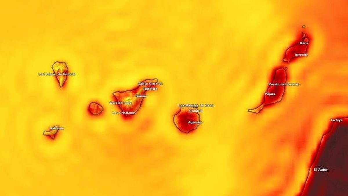 canary islands heat calima pre alert monday