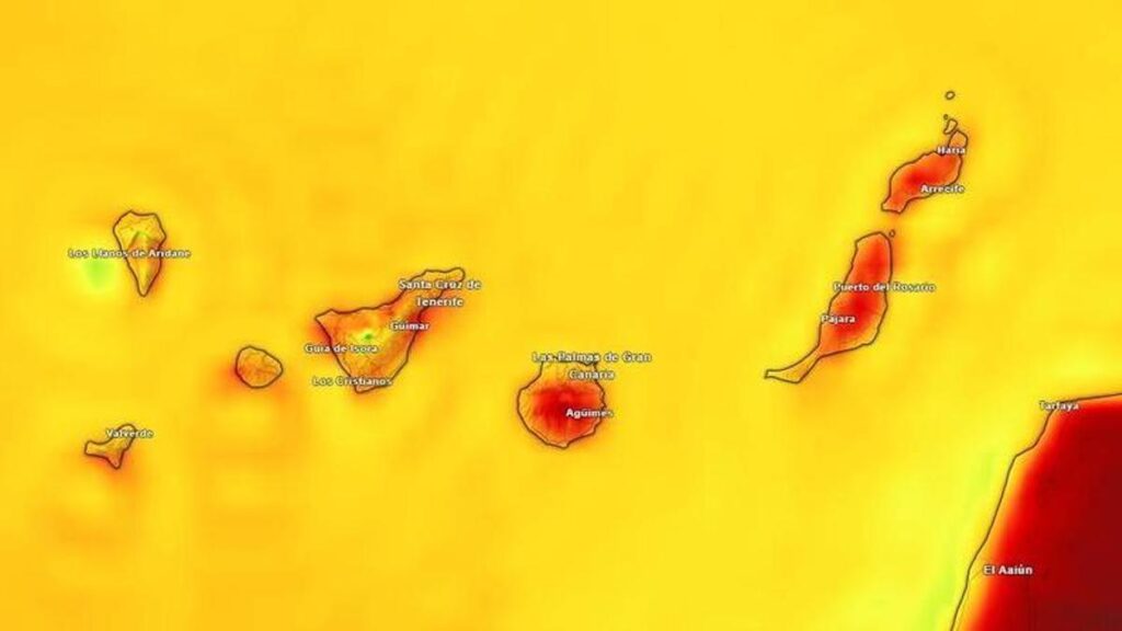 tenerife 32c calima canary islands weather
