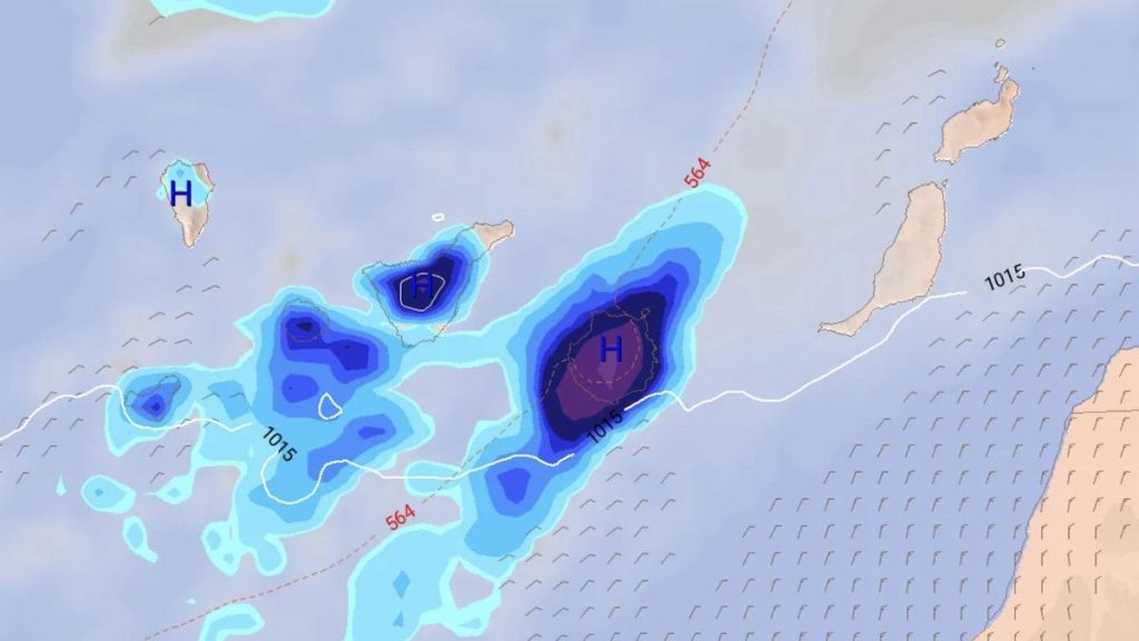 canary islands weather rain storms forecast
