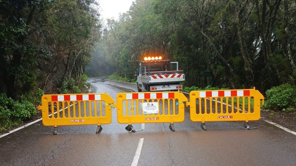 el rejo road closure la gomera hermigua